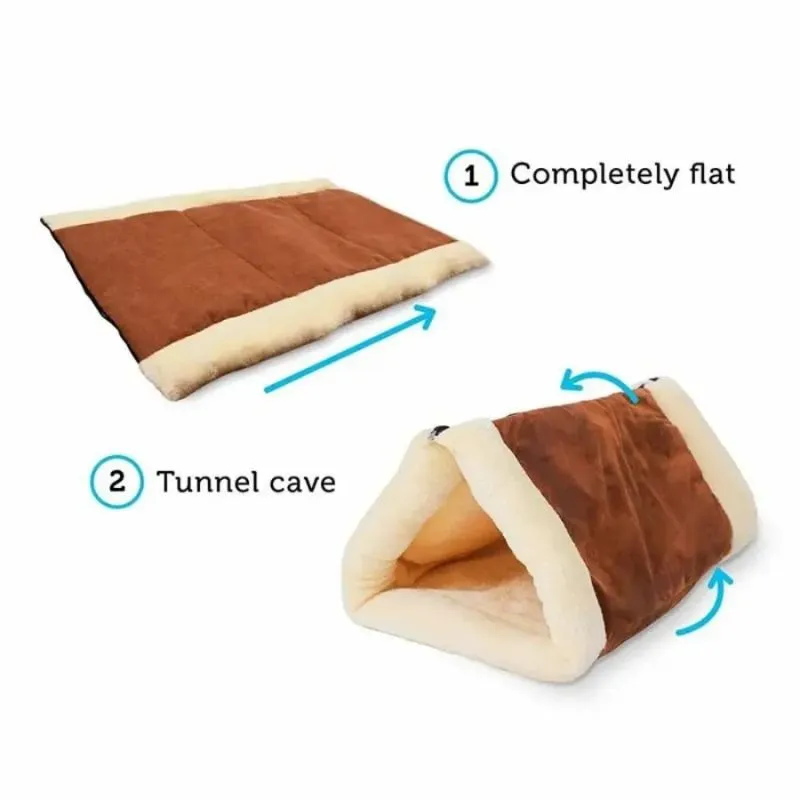 2 in 1 Cat Warming Bed Fleece Pad Lounger