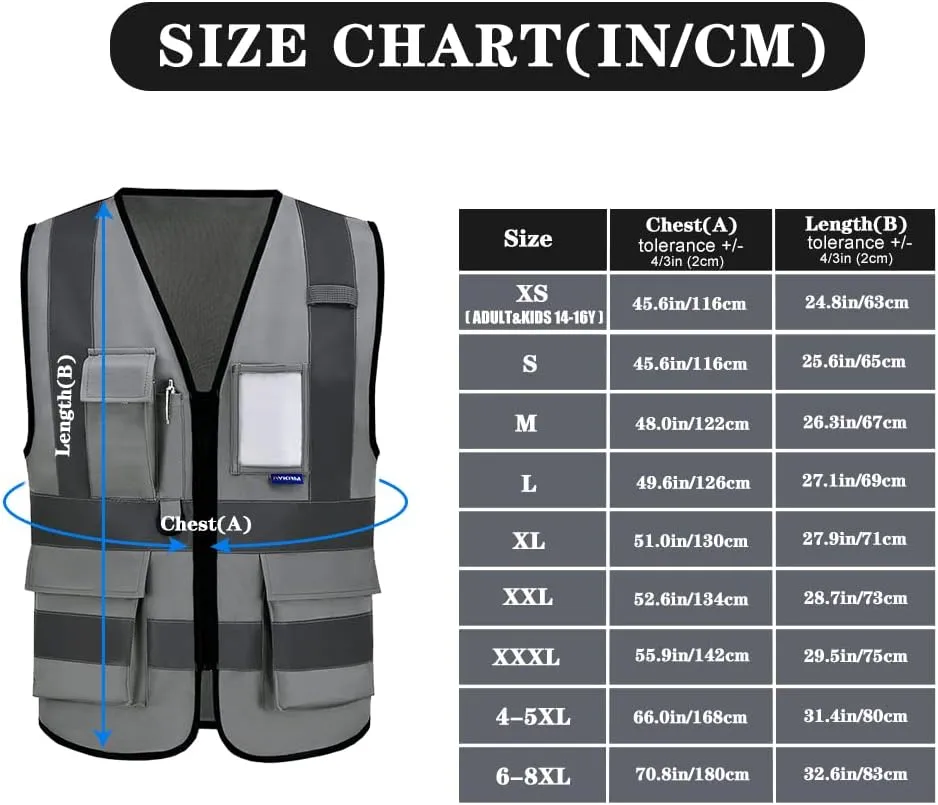 A-SAFETY XSmall grey manager vest work