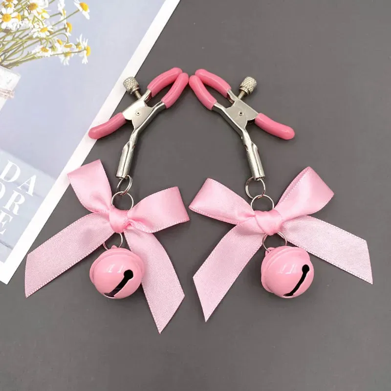 Adjustable Bow Nipple Clamps with Bell - 4 Colors