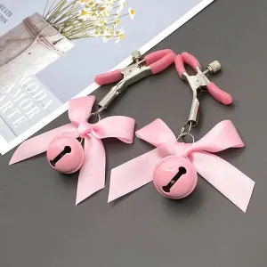 Adjustable Bow Nipple Clamps with Bell - 4 Colors