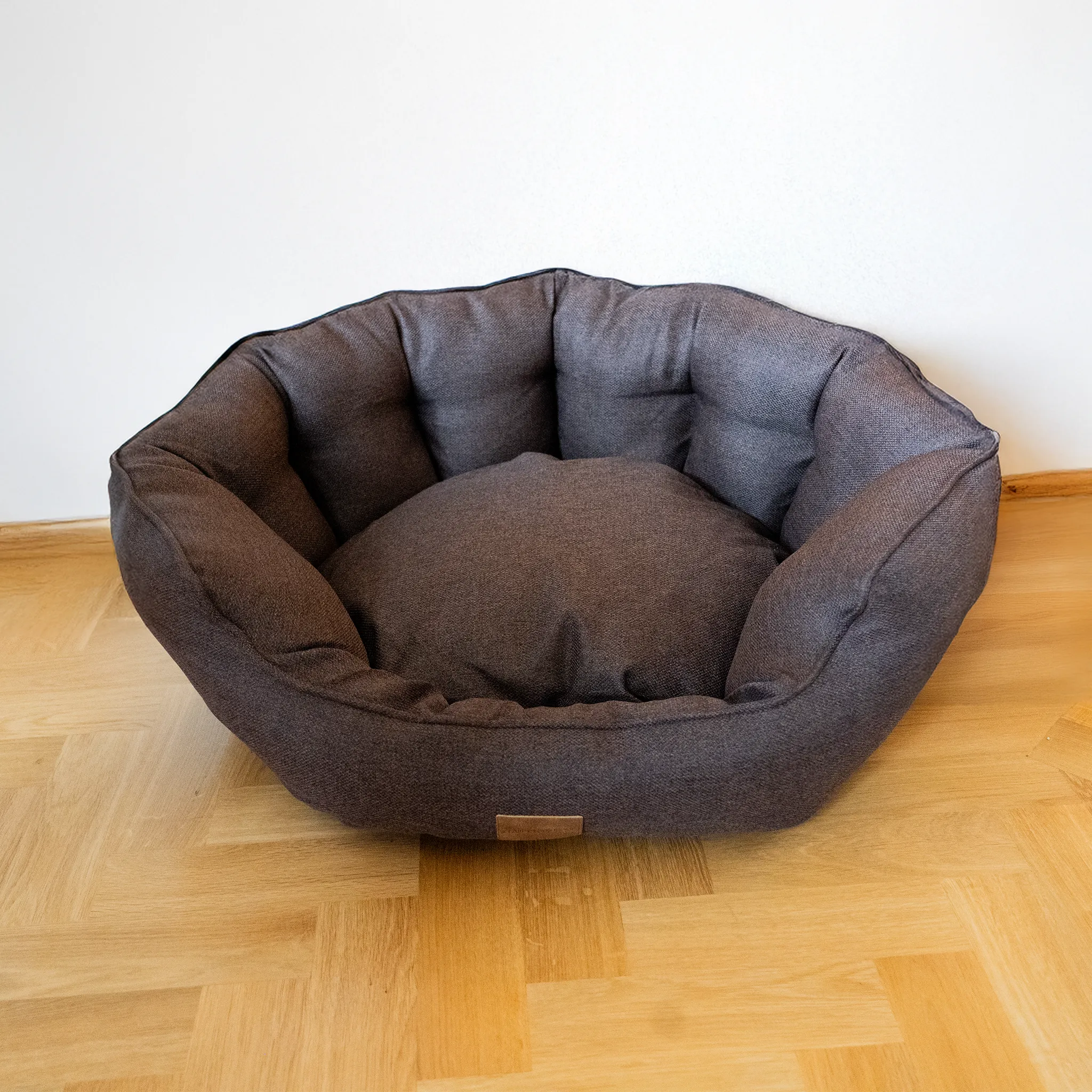 AllPetSolutions Alfie Premium  Luxury Dog Bed - Chocolate Truffle - S/M/XL