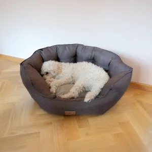 AllPetSolutions Alfie Premium  Luxury Dog Bed - Chocolate Truffle - S/M/XL