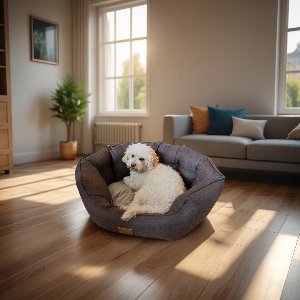AllPetSolutions Alfie Premium  Luxury Dog Bed - Chocolate Truffle - S/M/XL