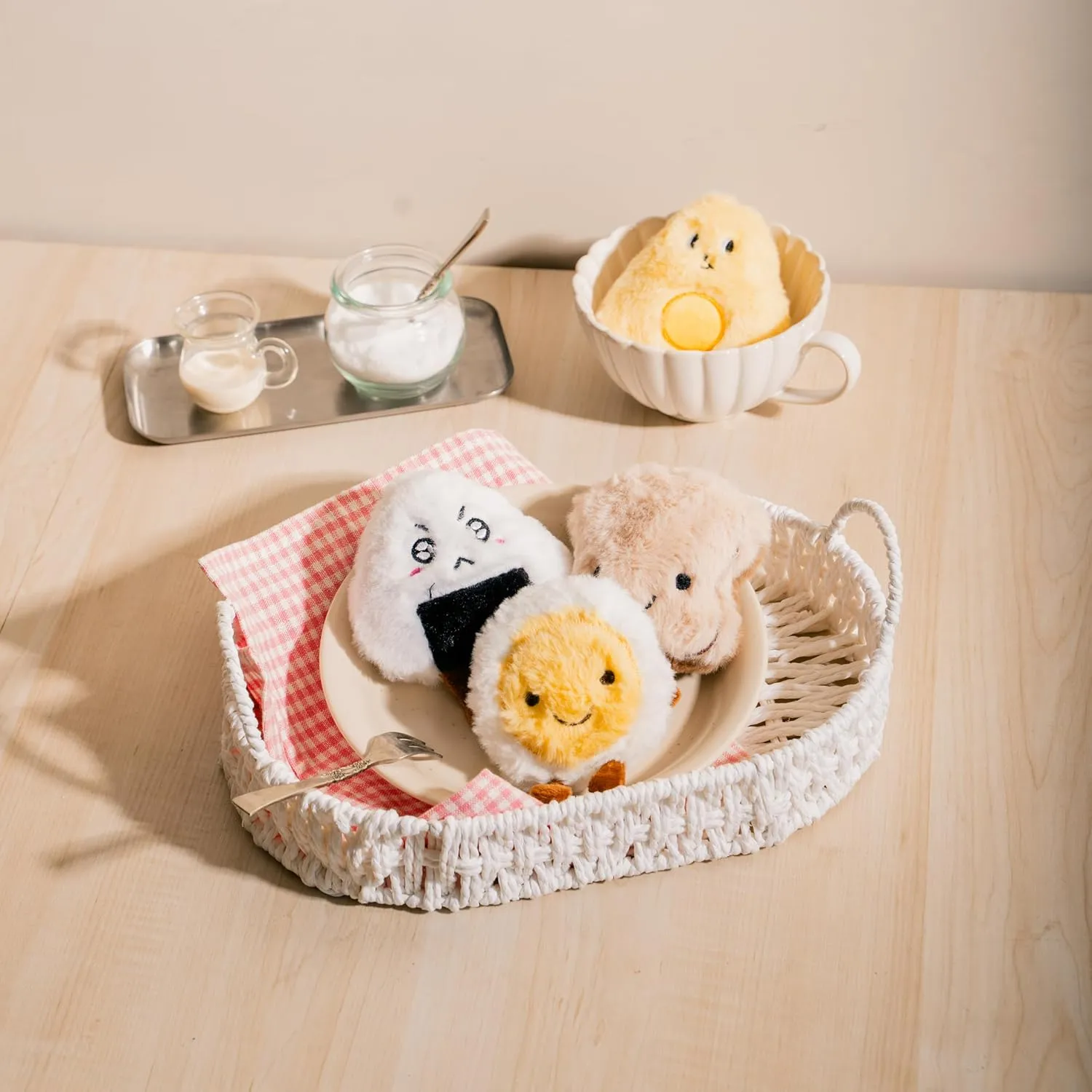BLUE BAY Plush Interactive Toy with Catnip for Cats and Kittens | Chew, Bite, Boredom Relief (Riceball)