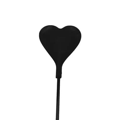 Bound to Please Silicone Heart Shaped Crop with  Diamante encrusted Feather Tickler