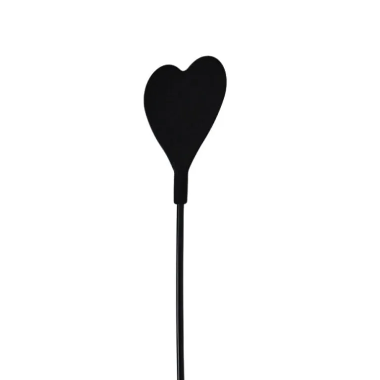 Bound to Please Silicone Heart Shaped Crop with  Diamante encrusted Feather Tickler