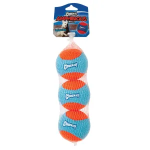 Chuckit Amphibious Ball Medium Dog Toy 3 Pack {)_(}