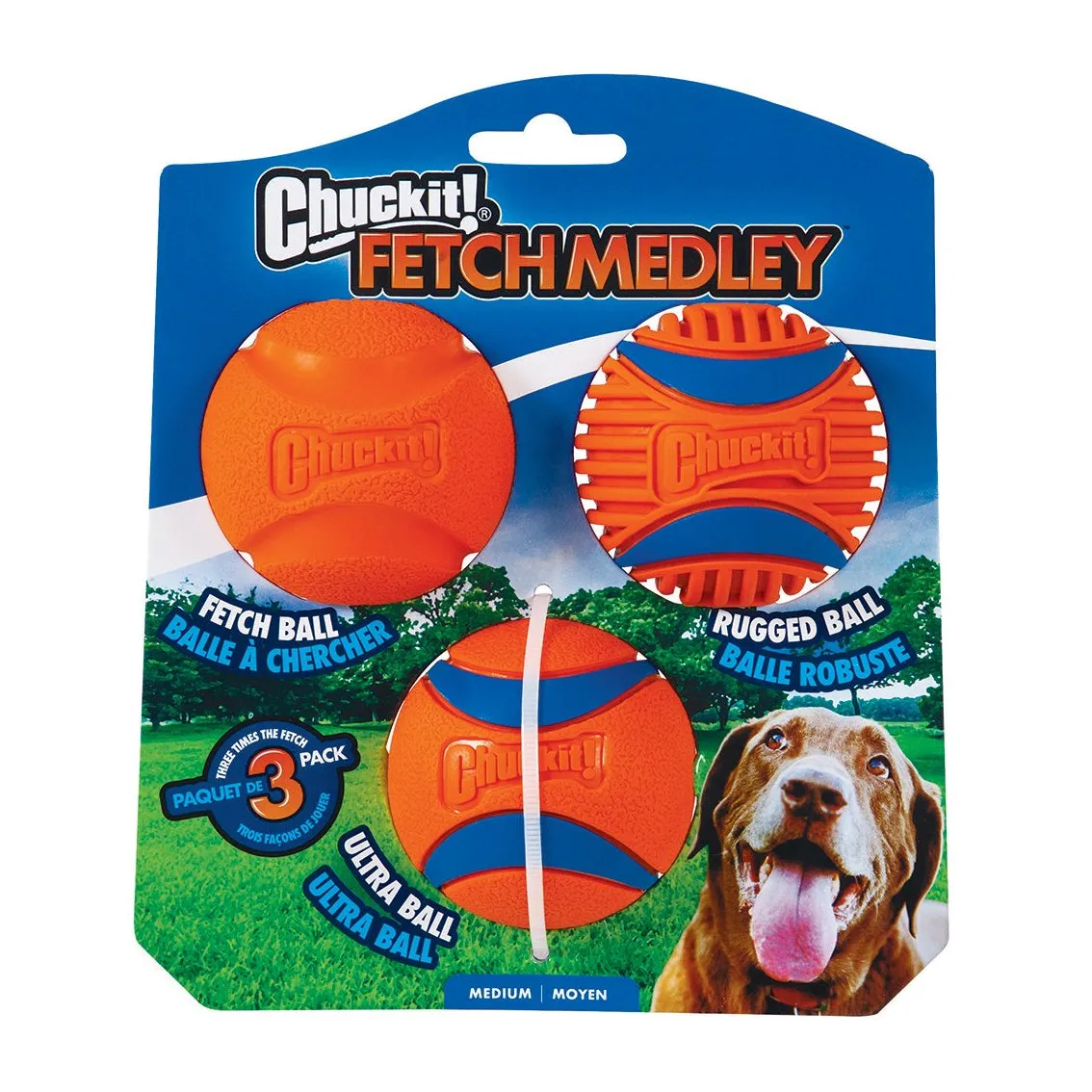 Chuckit! Fetch Medley Ball Set Medium Gen 3 - 3 Pack