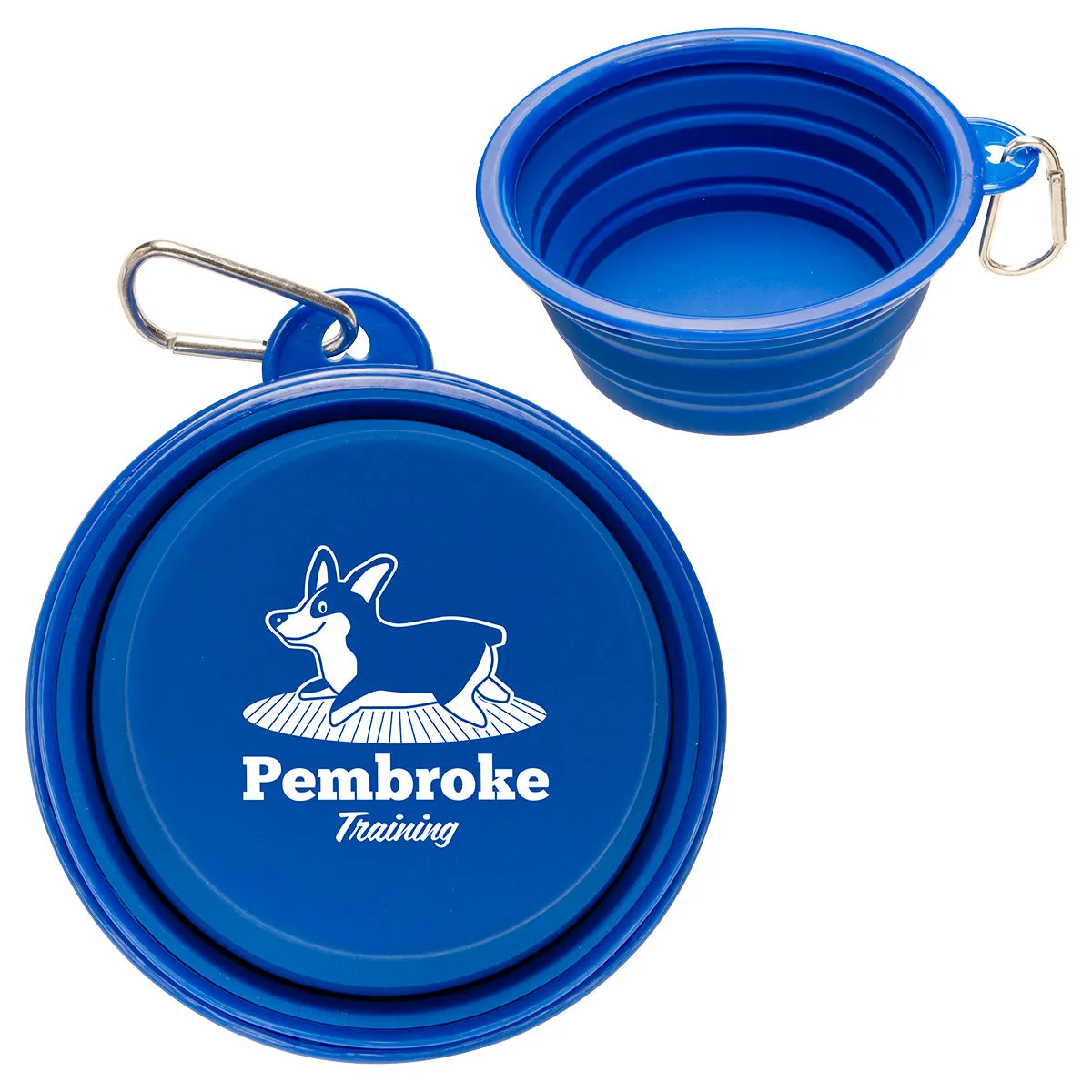 Custom Feed 'N Go Collapsible Pet Bowl with Carabiner