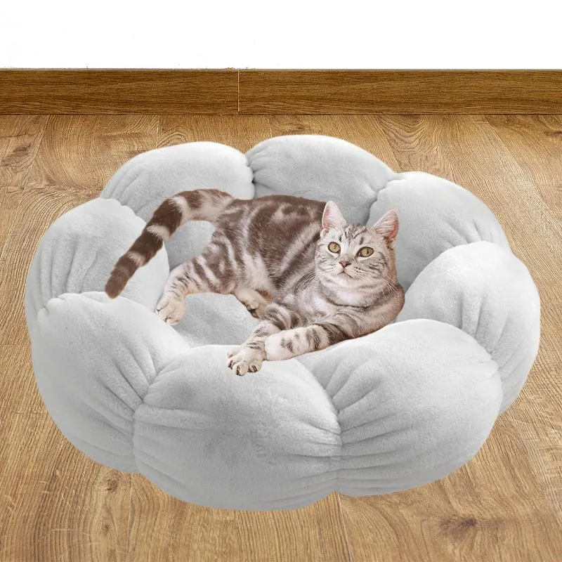 Cute Cat Bed Soft Sleeping Flower Mat