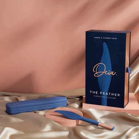 Deia The Feather Vibrating Tickler Silicone Blue