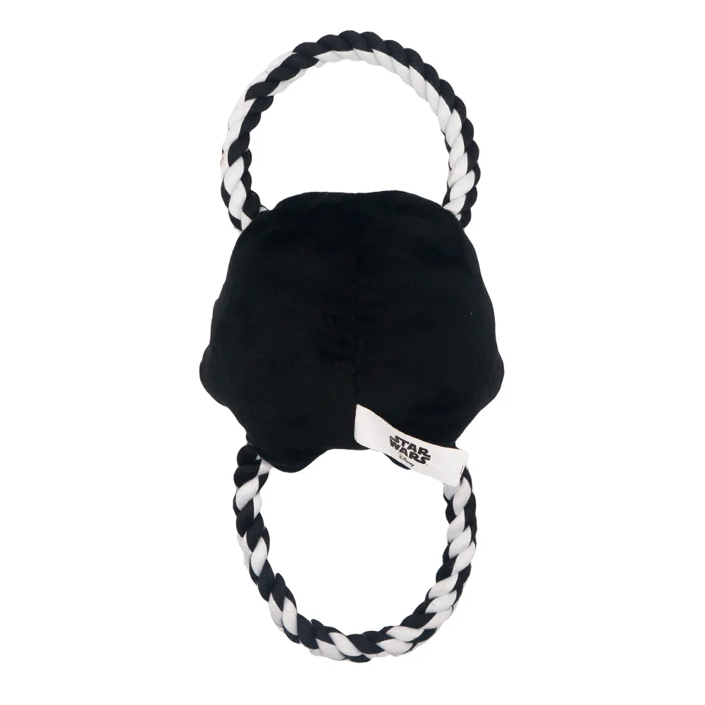 Dog Toy Plush Rope Toy - Star Wars Stormtrooper Plush   Black White Round Ropes
