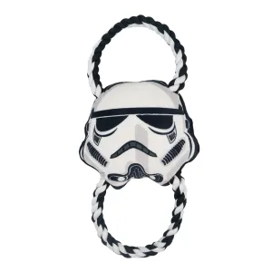 Dog Toy Plush Rope Toy - Star Wars Stormtrooper Plush   Black White Round Ropes