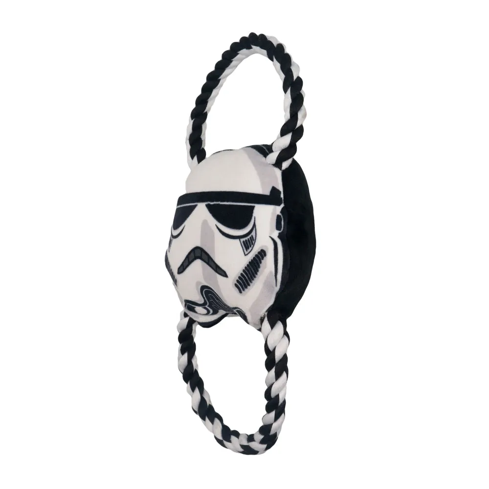 Dog Toy Plush Rope Toy - Star Wars Stormtrooper Plush   Black White Round Ropes