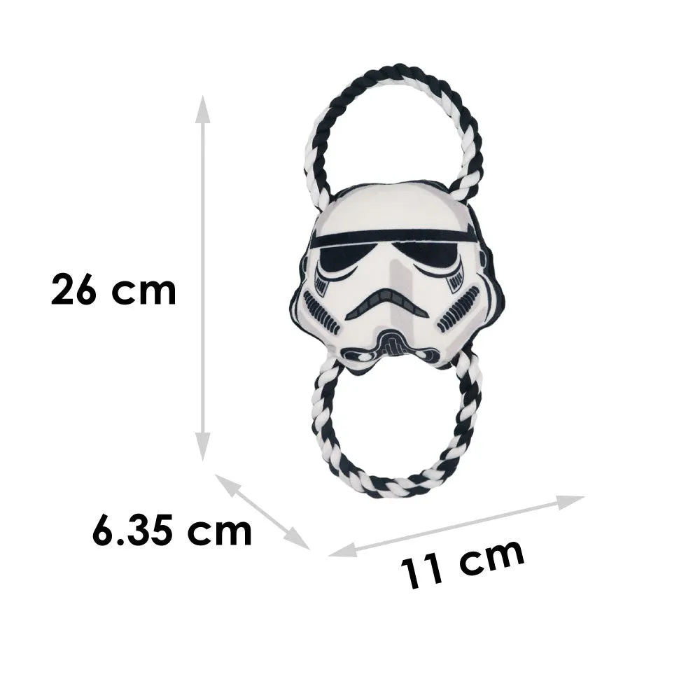 Dog Toy Plush Rope Toy - Star Wars Stormtrooper Plush   Black White Round Ropes
