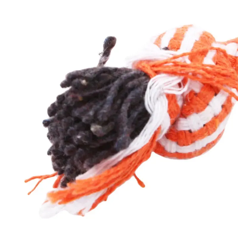 Durable Braided Bone Chewing Rope Colorful Cotton Knot Toys
