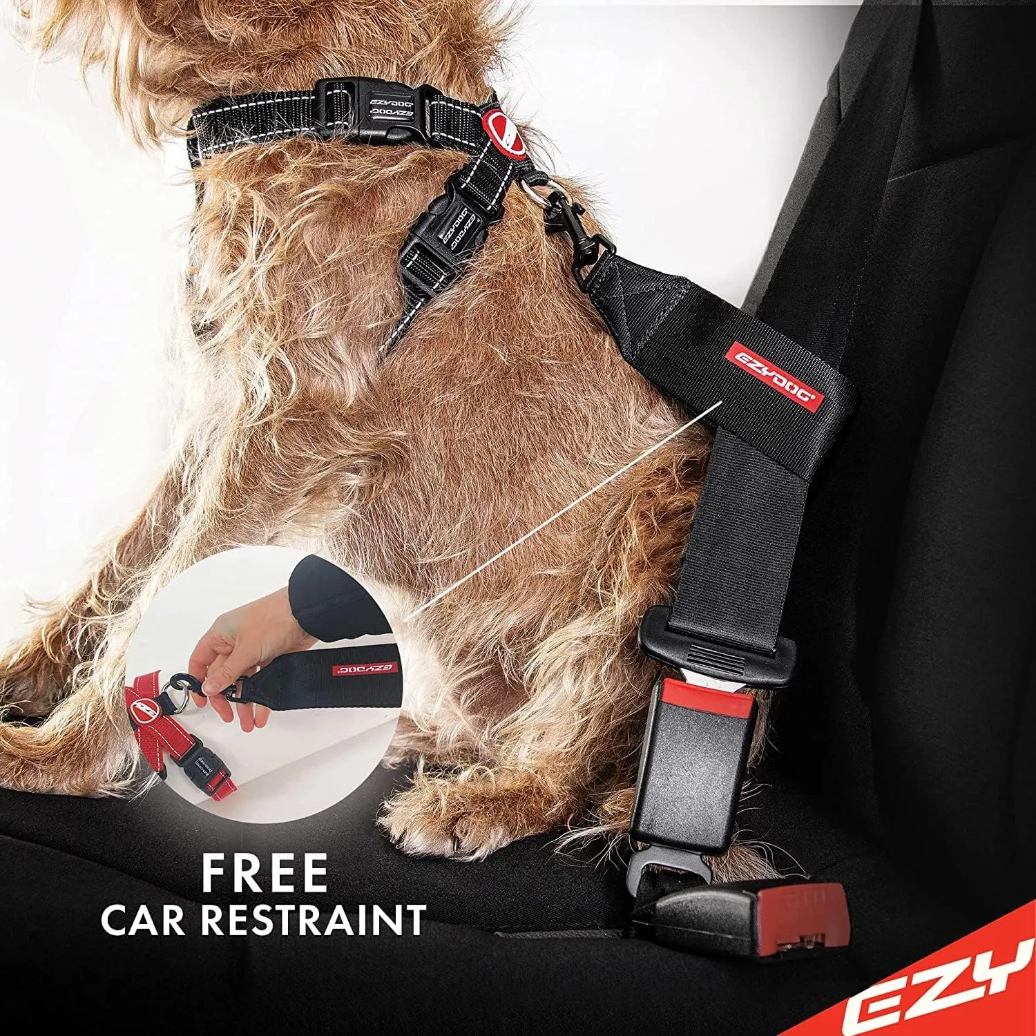 EzyDog Chest Plate No Pull Dog Harness  Escape Proof Harness with Reflective Stitching and Comfort Padding for Easy Walks, Training & Control - Car Restraint Included (Small, Pink)