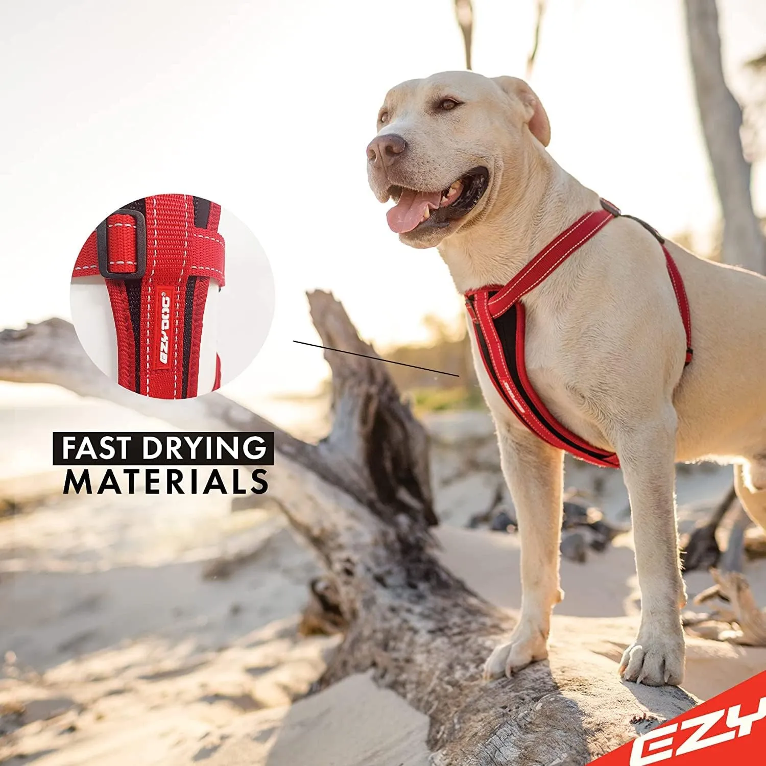 EzyDog Chest Plate No Pull Dog Harness  Escape Proof Harness with Reflective Stitching and Comfort Padding for Easy Walks, Training & Control - Car Restraint Included (Small, Pink)