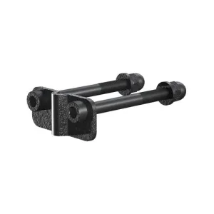 Fencing PEAK Black Steel Fence Brackets (Pack of 6) for Wire Grid Fencing