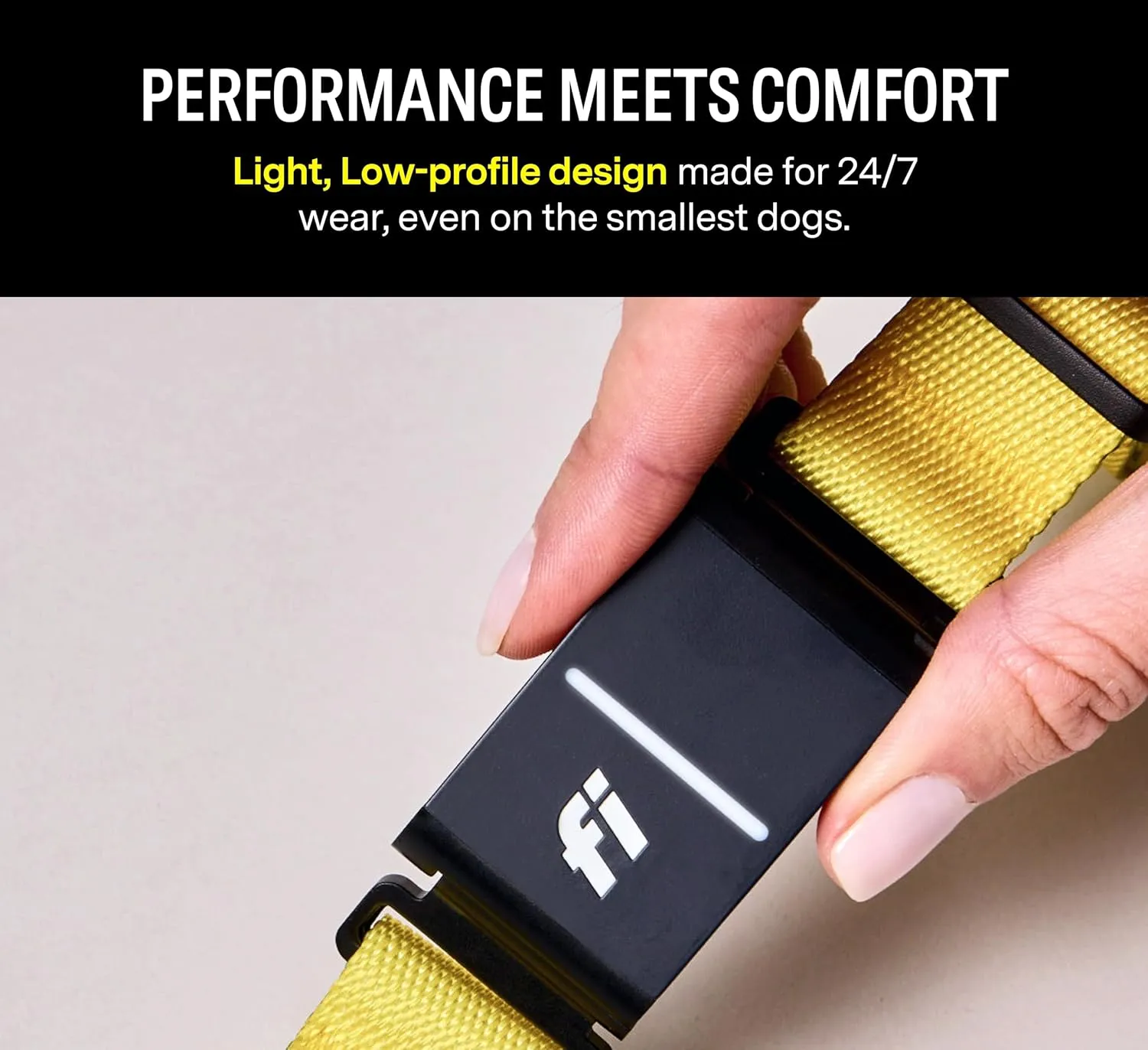 Fi Series 3 Smart Dog Collar - GPS Dog Tracker and Activity & Health Monitor, Waterproof, LED Light, Escape Alerts, Nationwide Coverage [Free 1 Year Membership] (Pink, Medium)