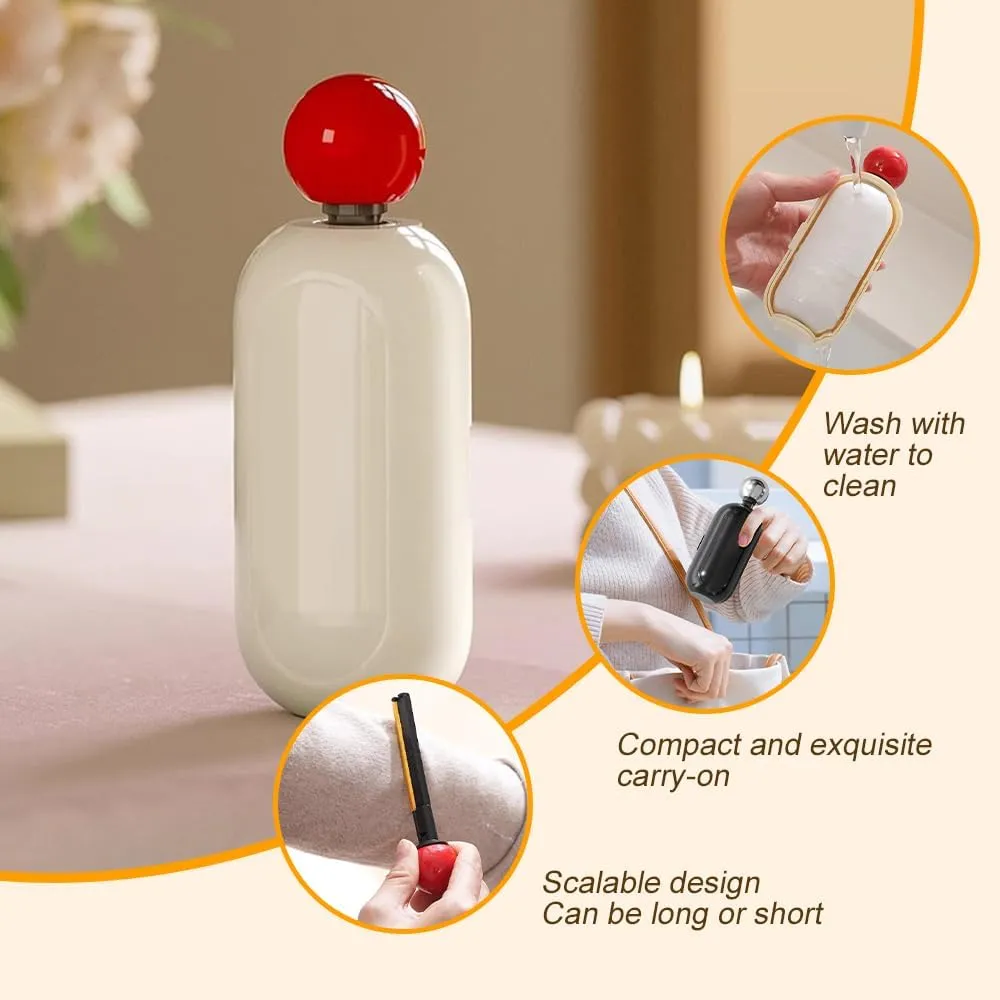 Good Life 2025 Upgraded 2 in 1 Washable Lint Remover, Reusable Mini Lint Roller & Pet Hair Remover, Travel Size Sticky Roller Ball (White)