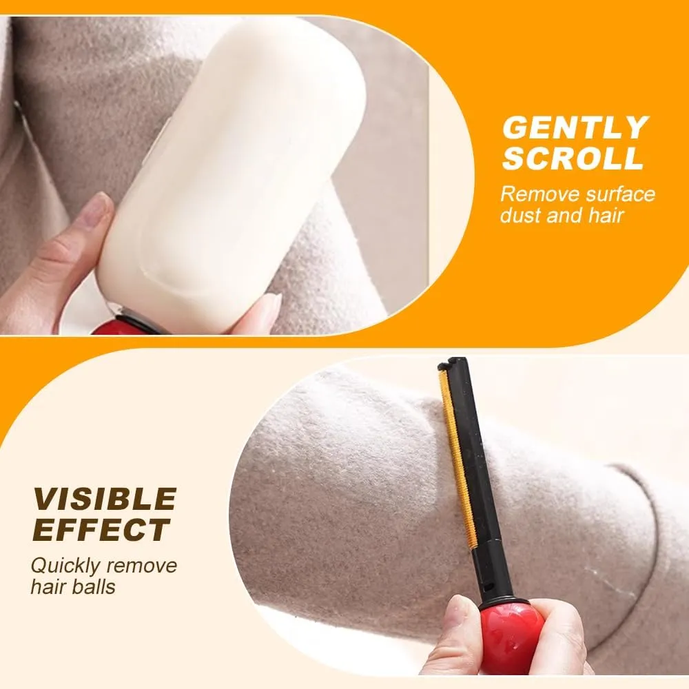 Good Life 2025 Upgraded 2 in 1 Washable Lint Remover, Reusable Mini Lint Roller & Pet Hair Remover, Travel Size Sticky Roller Ball (White)