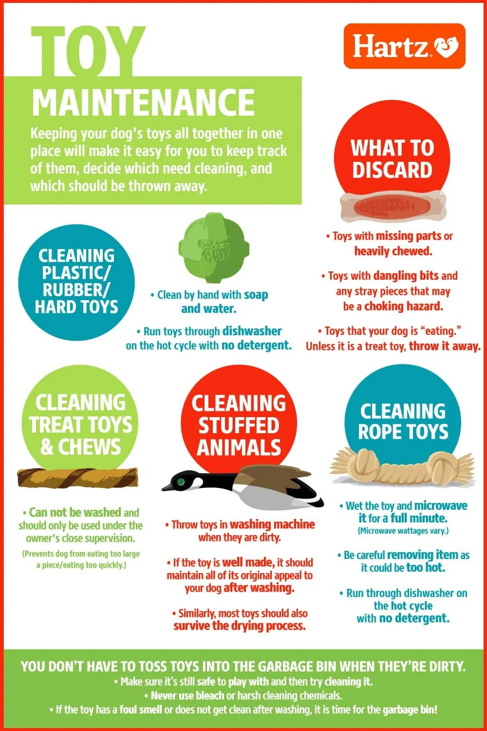 Hartz Chew 'n Clean Tuff Bone Tough Dog Chew Toy, Large 3 Pack