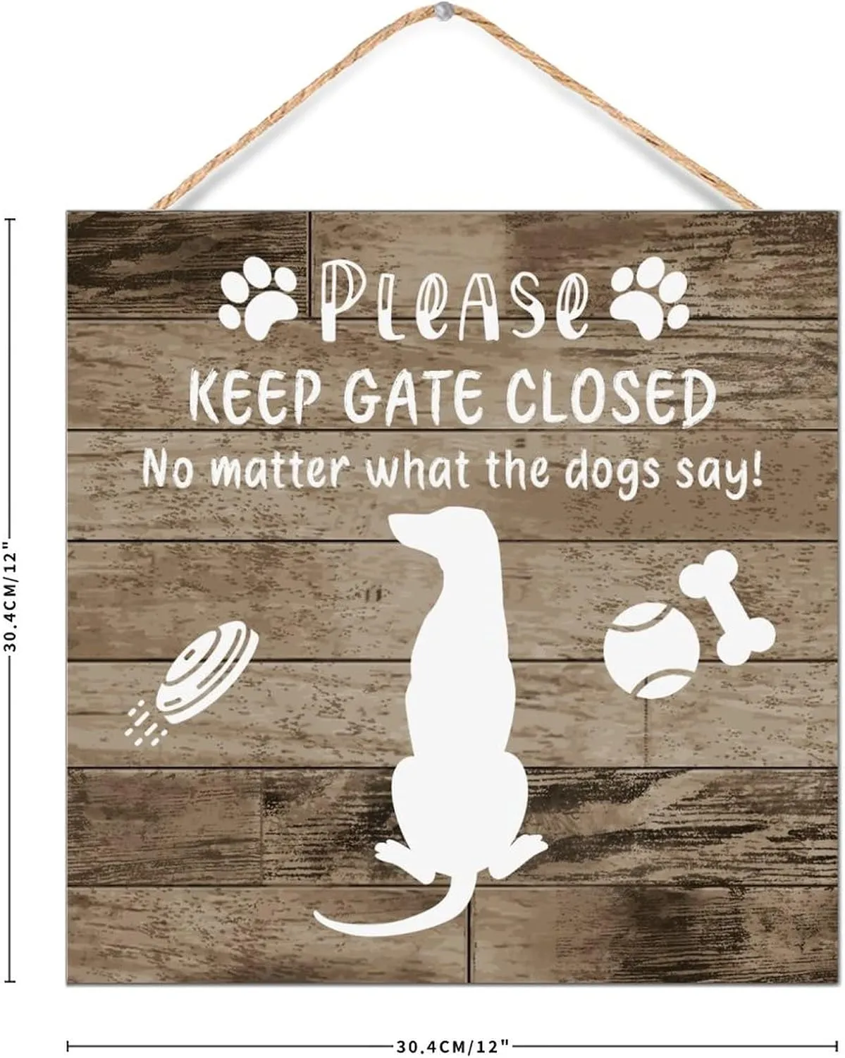 Inspirational Wood Pallet Wall Plaque Keep Gate Closed No Matter What The Dogs Say Home Decoration for House Modern Custom Wood Wall Sign Pet Dog Silhouette Table Wall Decor Sign Gift Bathroom 12x12