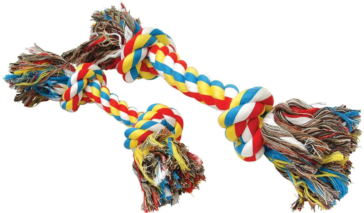Jeffers Multicolored Braided Rope Bone Tug Toy for Dogs