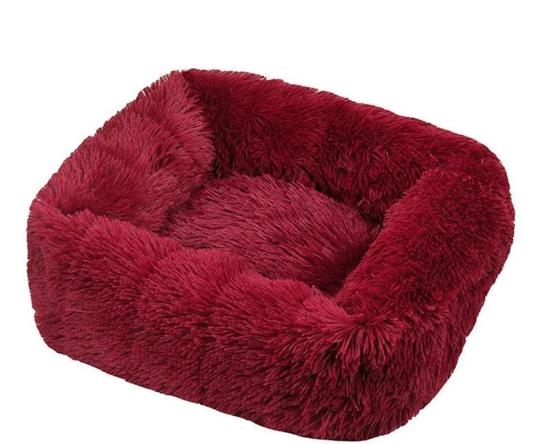 Luxury Dog Bed Square Dog Beds Long Plush Dog Mat Beds