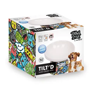 M-PETS Freestyle Tilt'd Raised Ceramic Bowl Mixed Colors