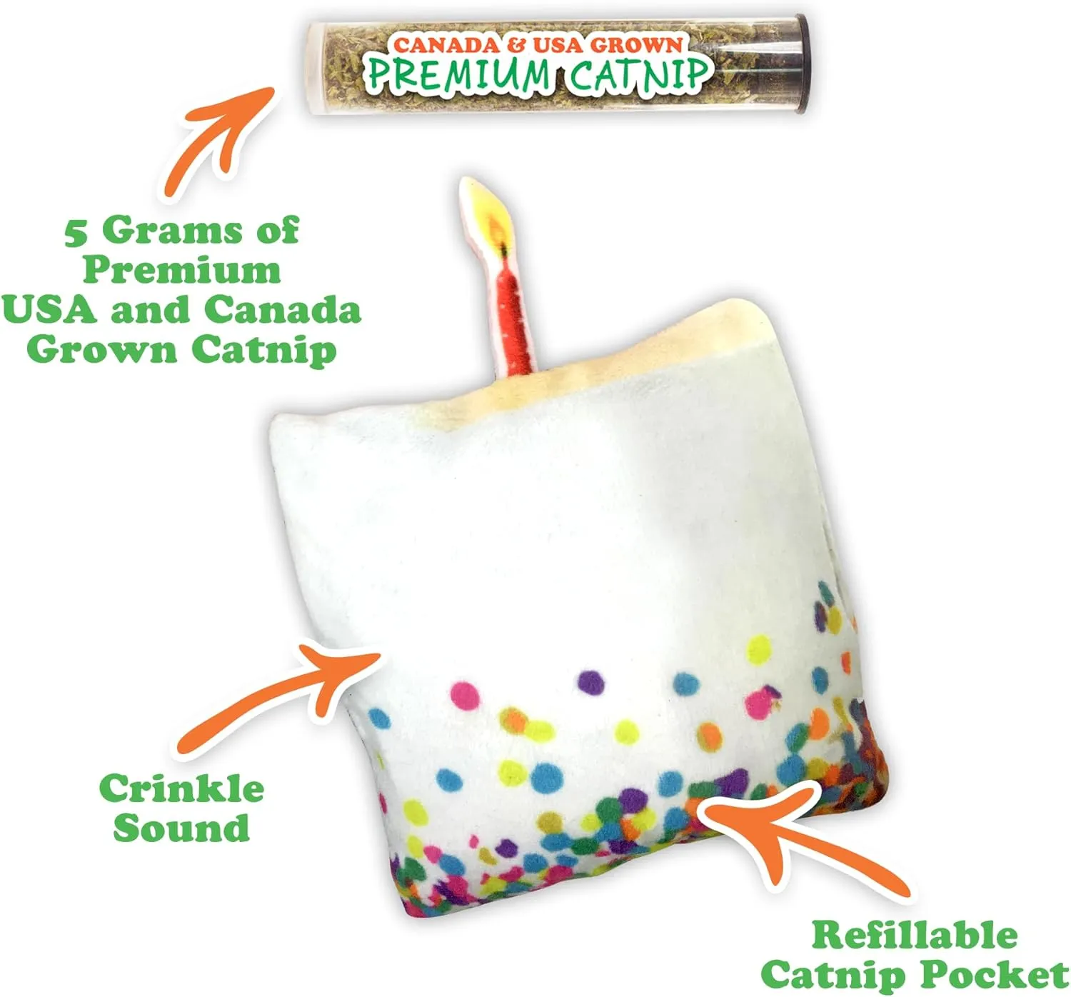 Meowijuana | Birthjays Bundle | Birthjays Catnip Joints and Get Lit Cake | Promotes Play and Cat Health | Includes Organic Catnip | Feline and Cat Lover Approved