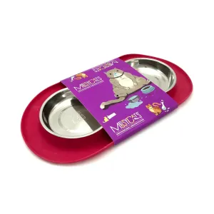 Messy Cats Double Diner Silicone with SS Melon Cat Bowl