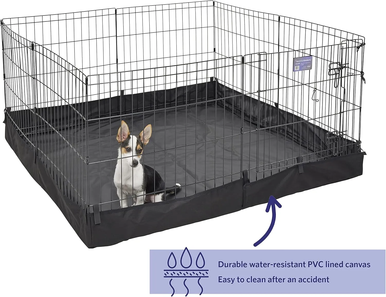 MidWest Homes for Pets Square Exercise Pen Fabric Mesh Bottom