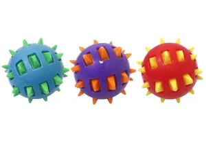 Multipet Spike TPR Ball Dog Toy Assorted 4.5 in