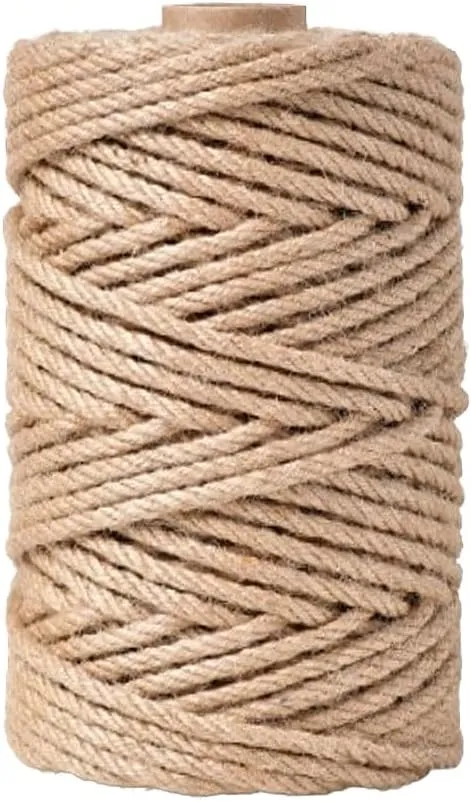 Natural Sisal Rope for Replacing and Repairing Cat Scratching Post Tree Tower, 1/4 inch (6mm) Diameter 164FT Sisal Rope for Replacement and Repairing or DIY Scratcher