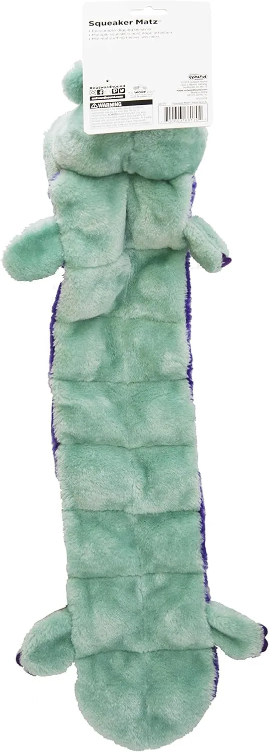Outward Hound Squeaker Matz Plush Hippo Dog Toy, XL