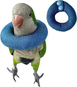 Parrot Neck Collar Pet Anti-bite Picking Feather Healing Protective Neck Cover Collar for Birds Conures Cockatiels Lovebirds Budgies Cockatoos African Grey Random Color (M)