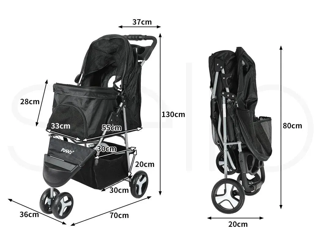 PaWz Large Dog Stroller - 3 Wheels