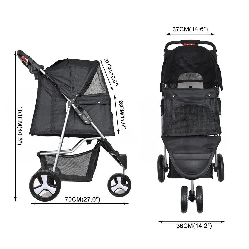 PaWz Large Dog Stroller - 3 Wheels