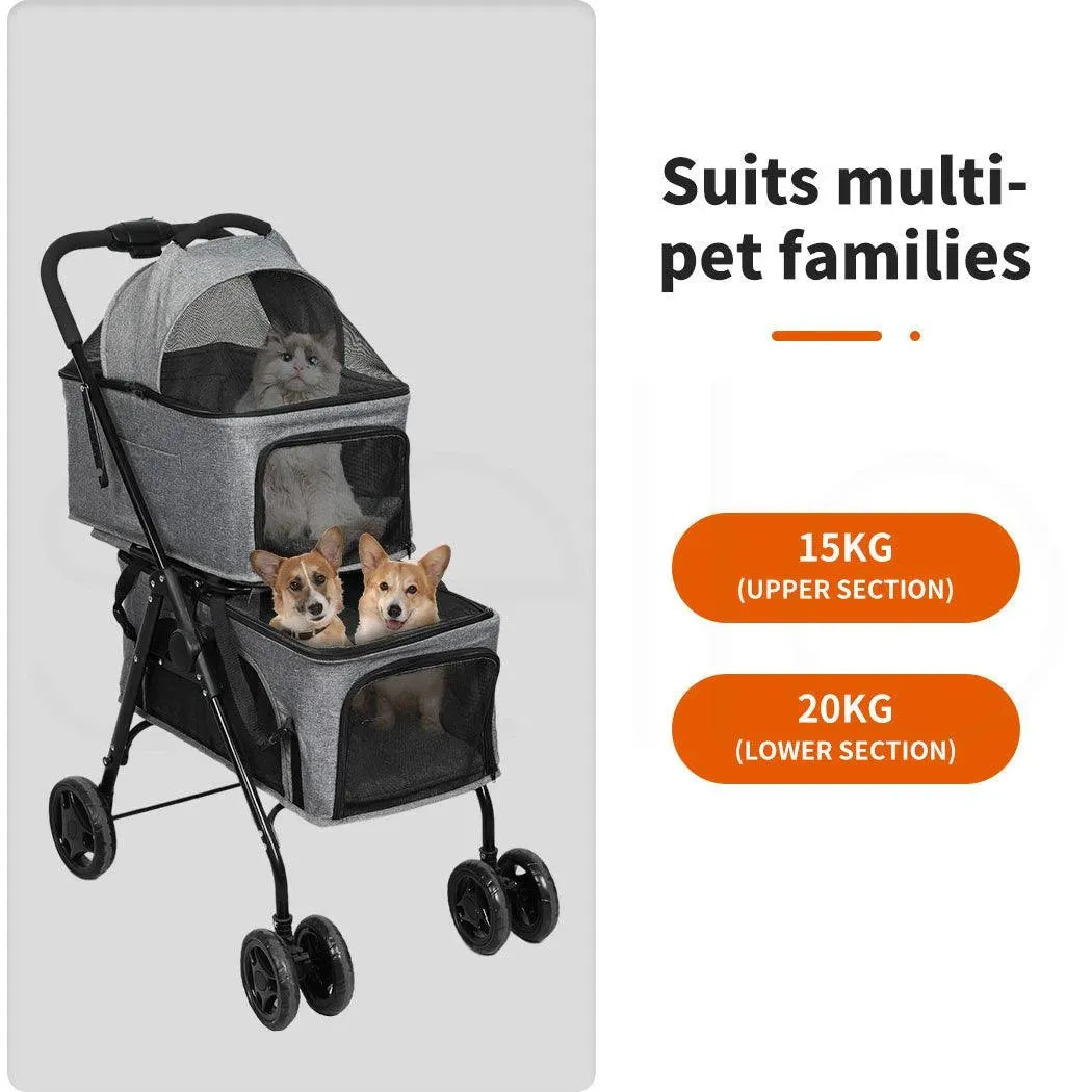 PaWz Pet Cruiser Two-tier Pet Stroller