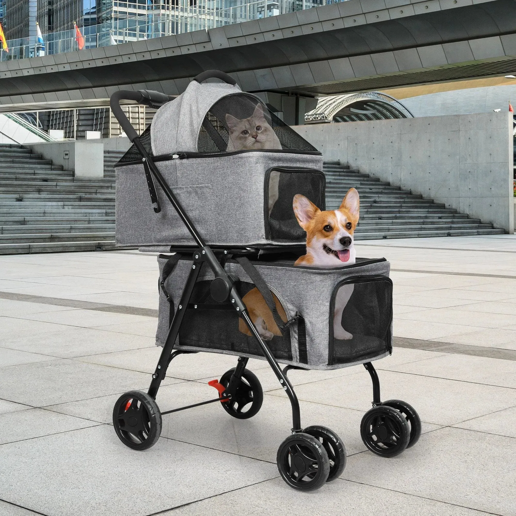 PaWz Pet Cruiser Two-tier Pet Stroller