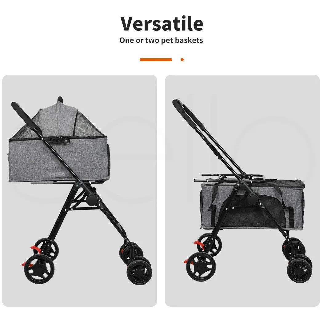 PaWz Pet Cruiser Two-tier Pet Stroller