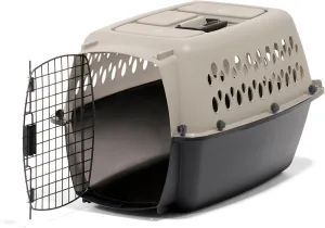 Petmate Vari Dog Kennel - Portable Dog Carriers & Crates for Small Dogs, Airline-Friendly, Durable Plastic, Pet Carrier For Home and Travel, 24 Inches, Taupe and Black
