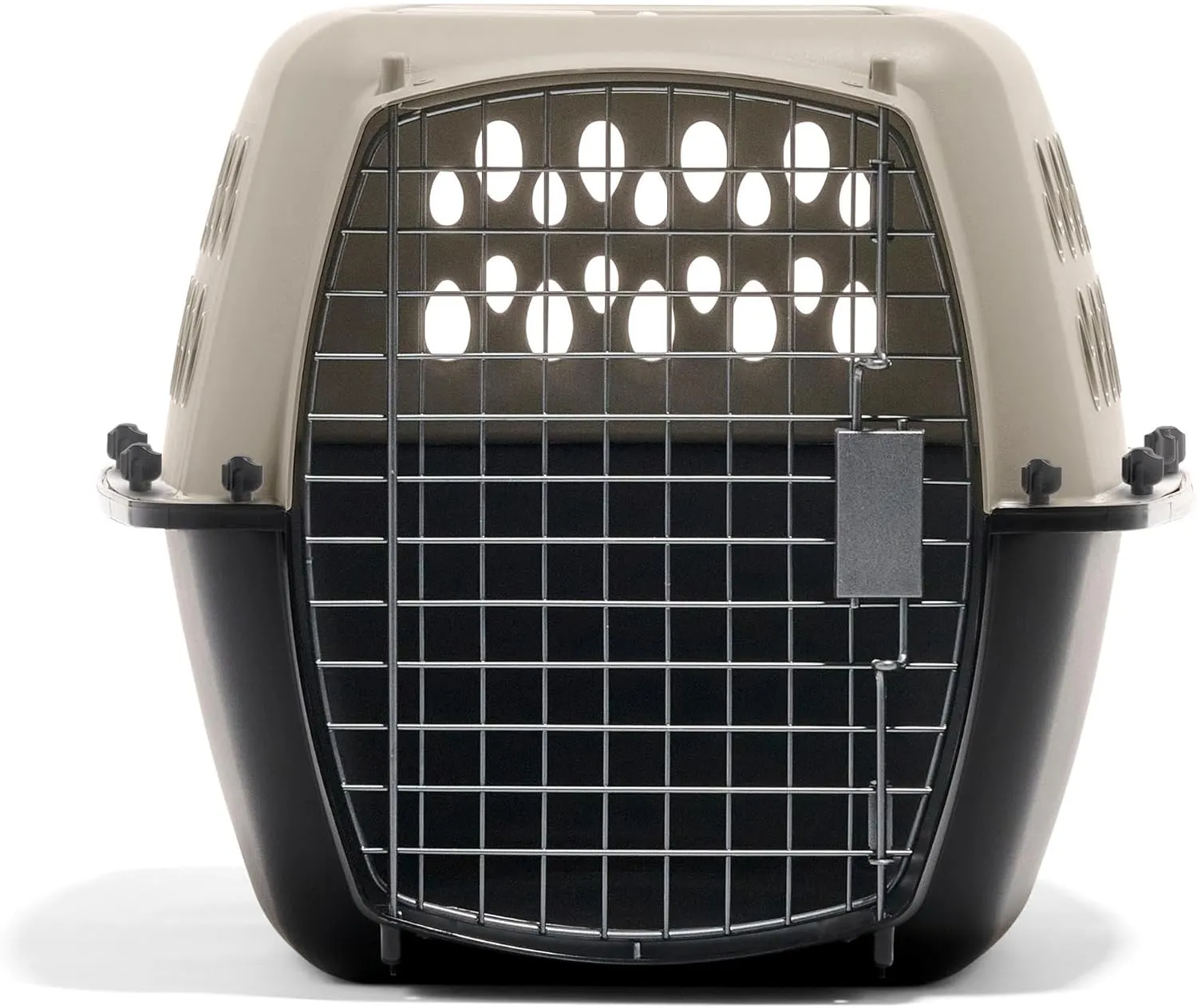Petmate Vari Dog Kennel - Portable Dog Carriers & Crates for Small Dogs, Airline-Friendly, Durable Plastic, Pet Carrier For Home and Travel, 24 Inches, Taupe and Black