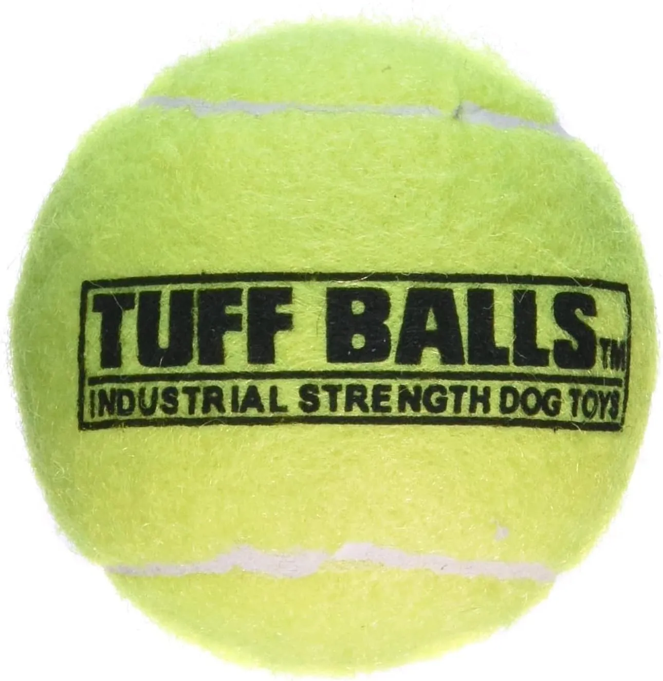 PetSport Tuff Ball - Medium Tennis Balls for Dogs, Chew Toy for Aggressive Chewers, Fetching, Natural Rubber, Certified Non-Toxic, Wont Wear Down Teeth - 2.5" (12 Pack)