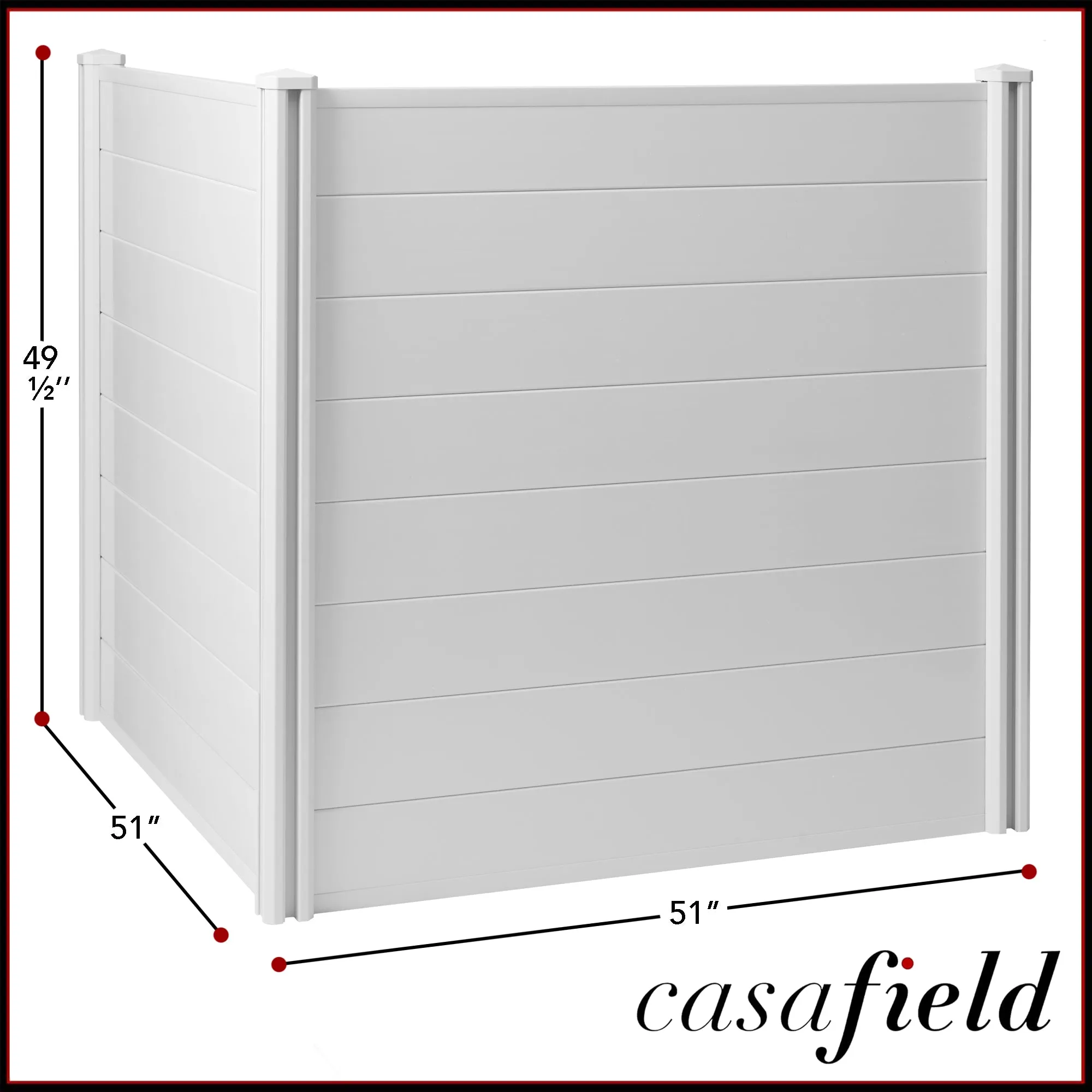 Privacy Screen Outdoor Vinyl Fence Panel Enclosure for AC / Trash Bins