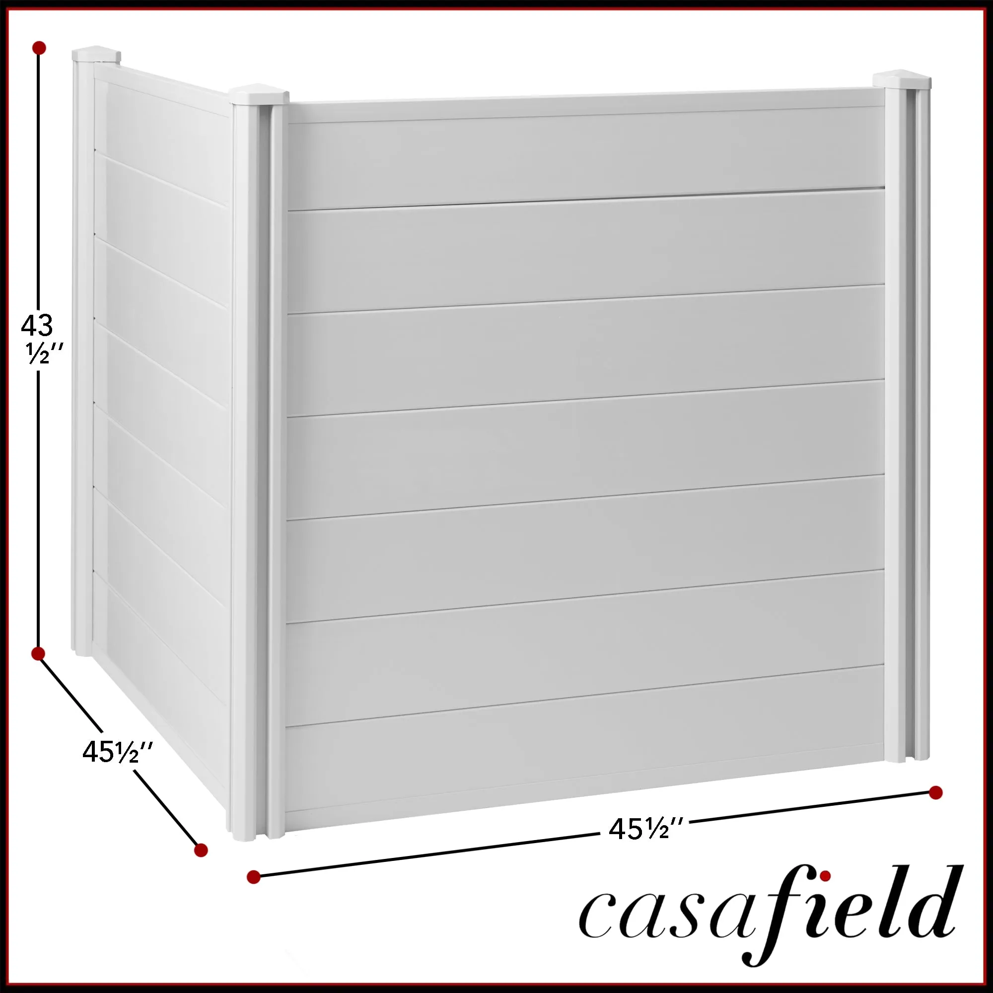 Privacy Screen Outdoor Vinyl Fence Panel Enclosure for AC / Trash Bins