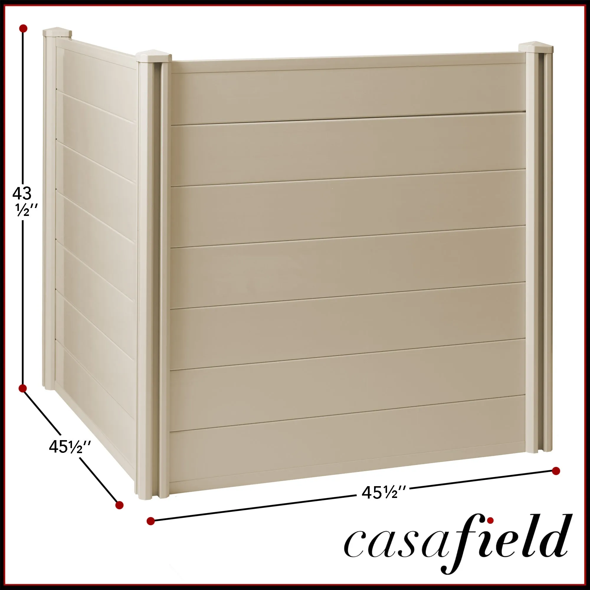 Privacy Screen Outdoor Vinyl Fence Panel Enclosure for AC / Trash Bins