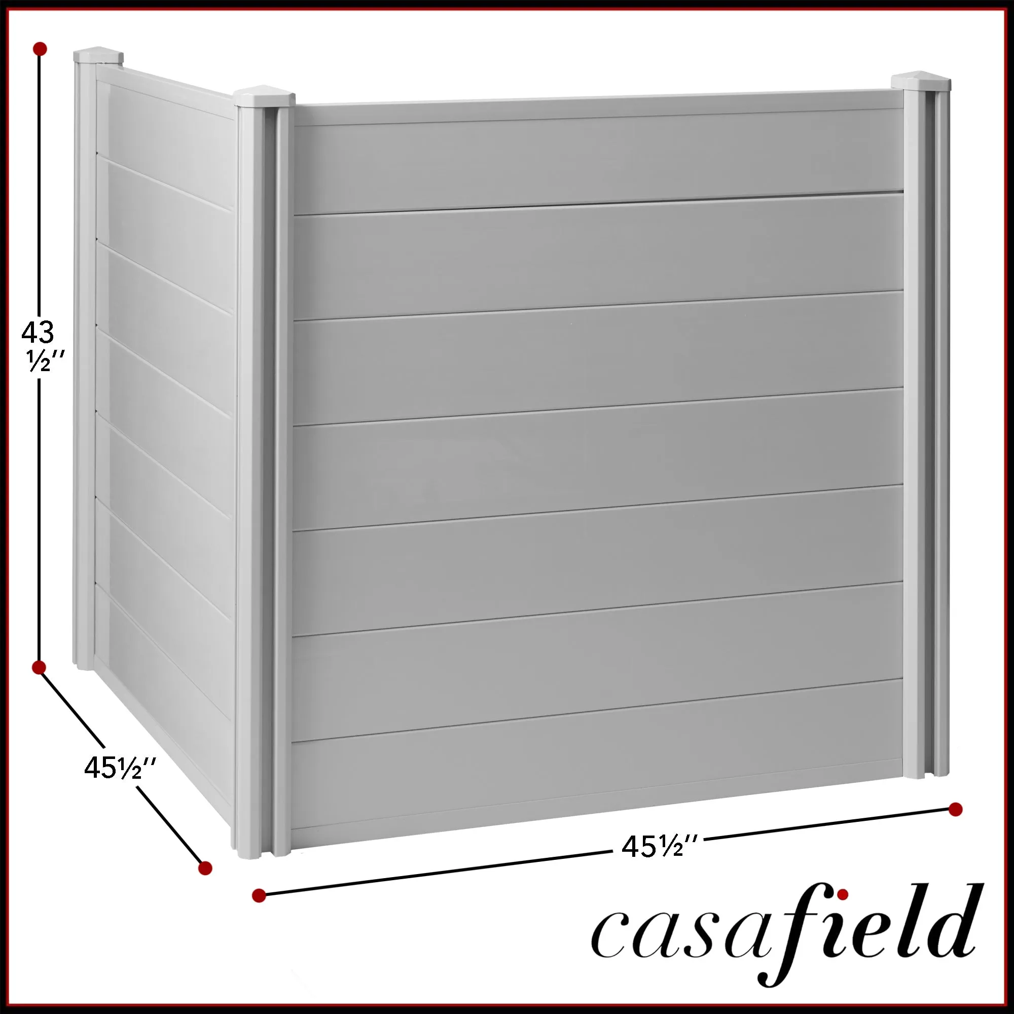 Privacy Screen Outdoor Vinyl Fence Panel Enclosure for AC / Trash Bins